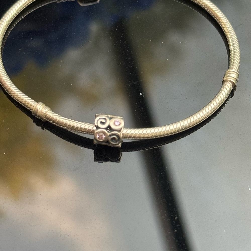 Authentic Pandora Pink Swirlies Charm